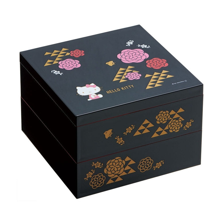 Skater Hello Kitty Two-Tier Lacquer Bento Box