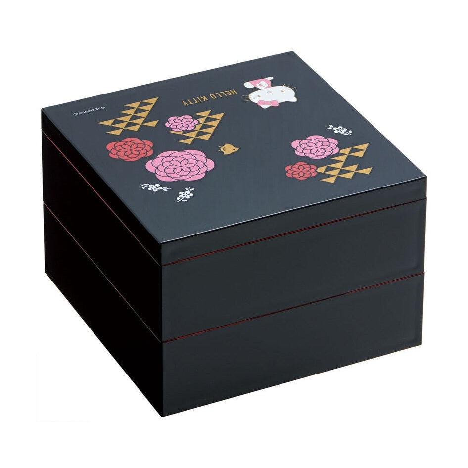 Skater Hello Kitty Two-Tier Lacquer Bento Box