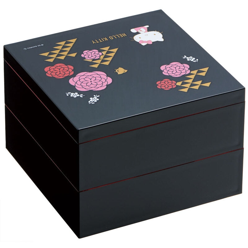 Skater Hello Kitty Two-Tier Lacquer Bento Box