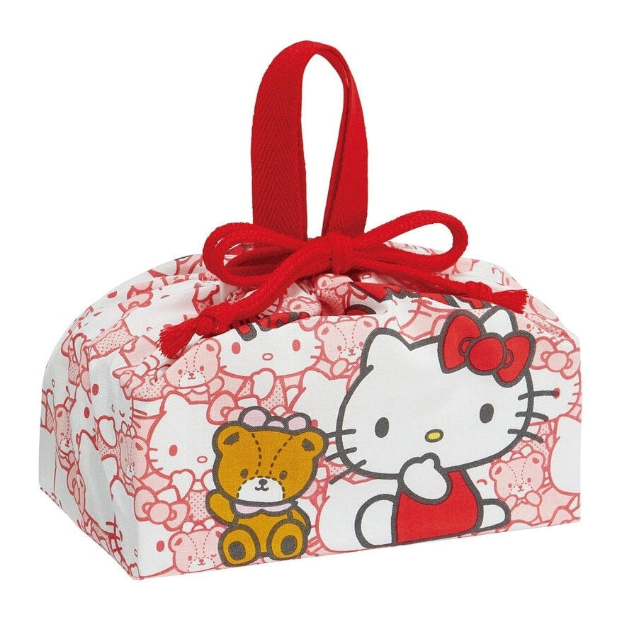 Skater Hello Kitty and Bear Lunch Drawstring Bag