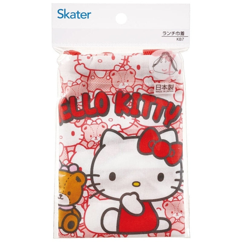 Skater Hello Kitty and Bear Lunch Drawstring Bag