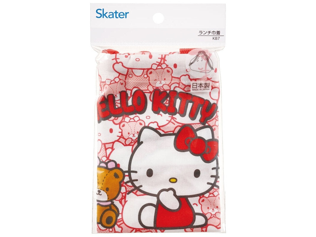 Skater Hello Kitty and Bear Lunch Drawstring Bag