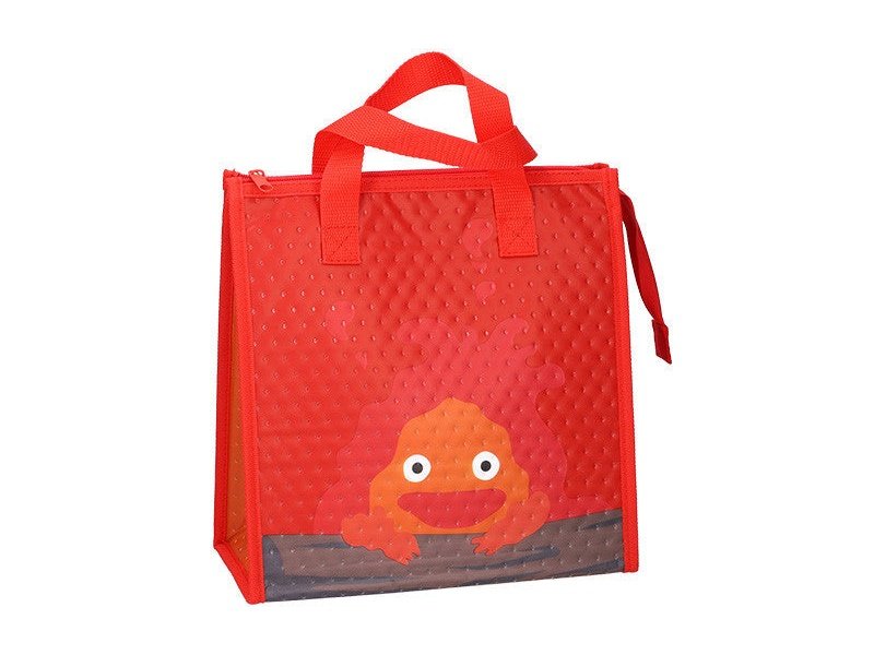 Skater Howl&#39;s Moving Castle Calcifer Insulated Tote Lunch Bag