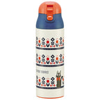 Skater Kiki's Delivery Service Modern Flower Lightweight One-Push Stainless Bottle 500ml