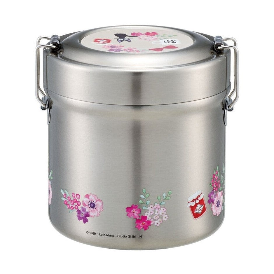 Skater Kiki's Delivery Service Pink Floral Vacuum Lunch Jar 600ml