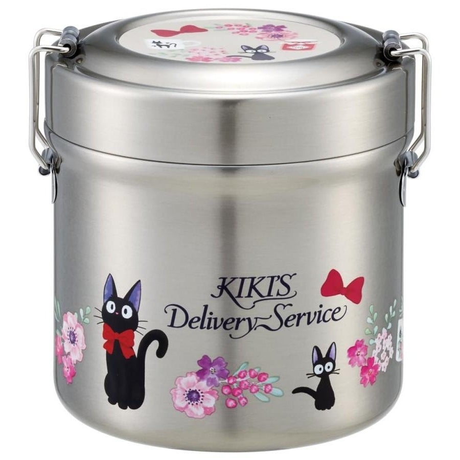Skater Kiki's Delivery Service Pink Floral Vacuum Lunch Jar 600ml