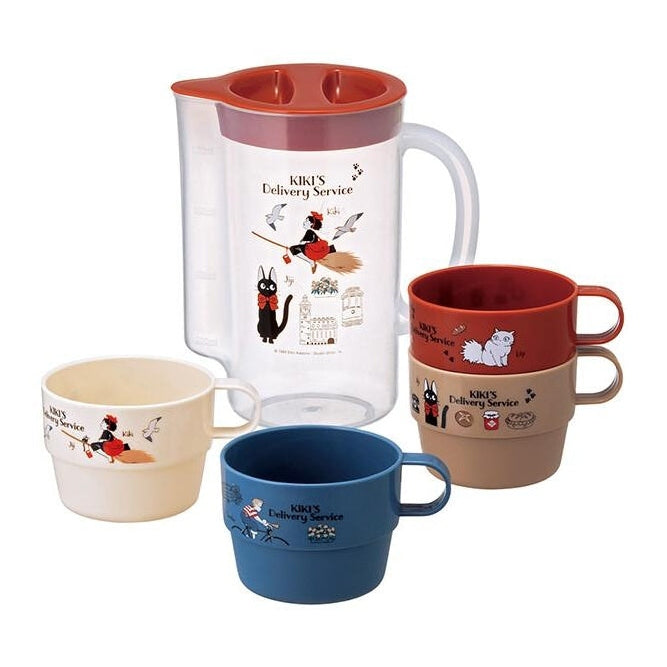 Skater Kiki's Delivery Service Table Pitcher Jug and 4 Cup Set