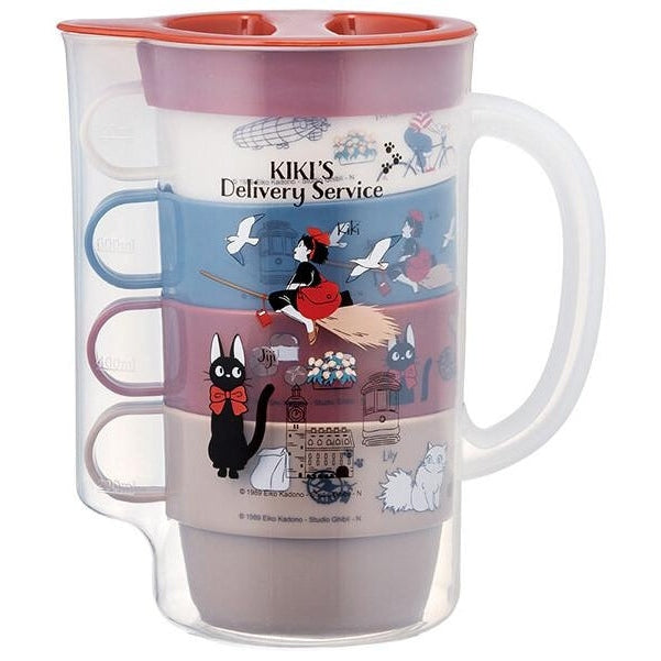 Skater Kiki's Delivery Service Table Pitcher Jug and 4 Cup Set