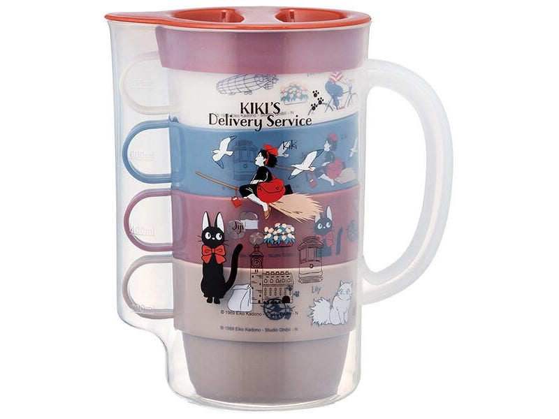 Skater Kiki's Delivery Service Table Pitcher Jug and 4 Cup Set