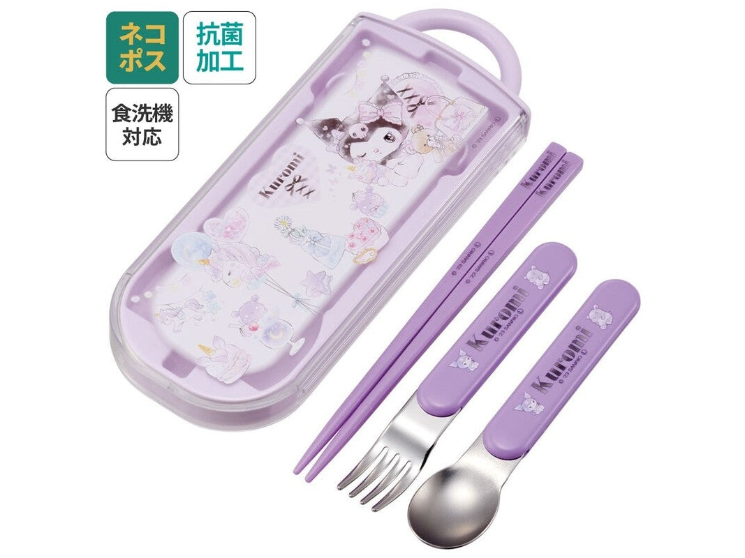 Skater Kuromi 23 Trio Cutlery Set