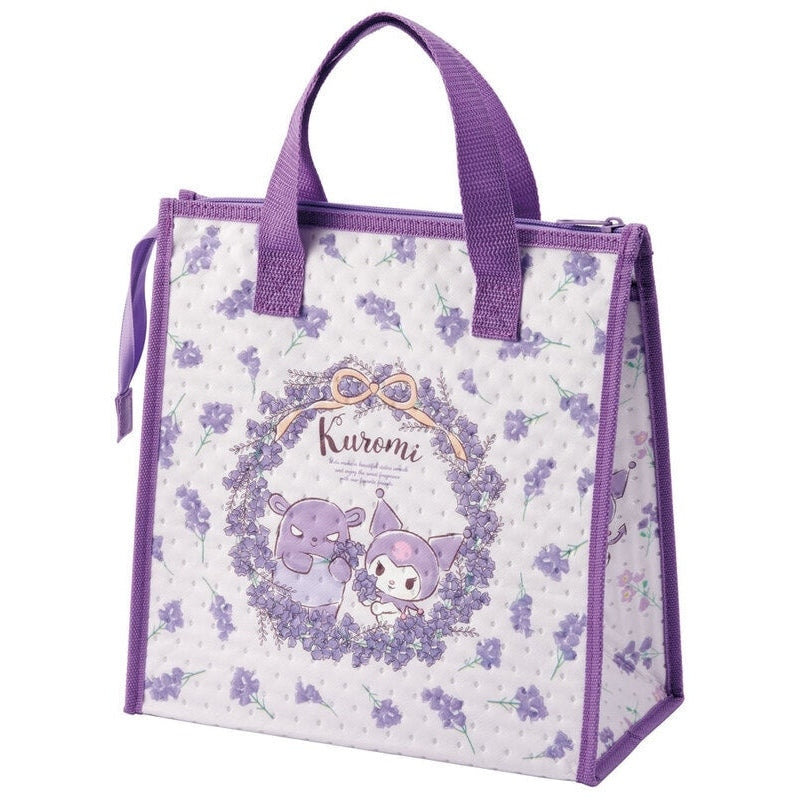 Skater Kuromi Floral Wreath Insulated Tote Lunch Bag