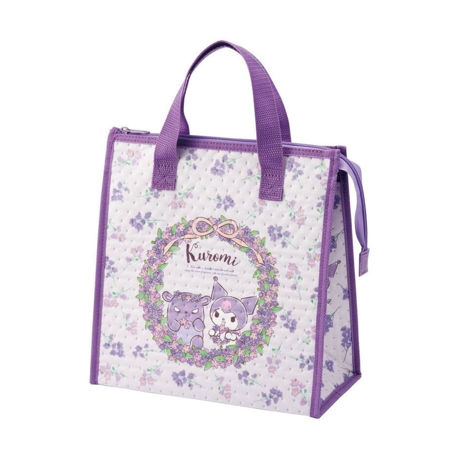Skater Kuromi Floral Wreath Insulated Tote Lunch Bag