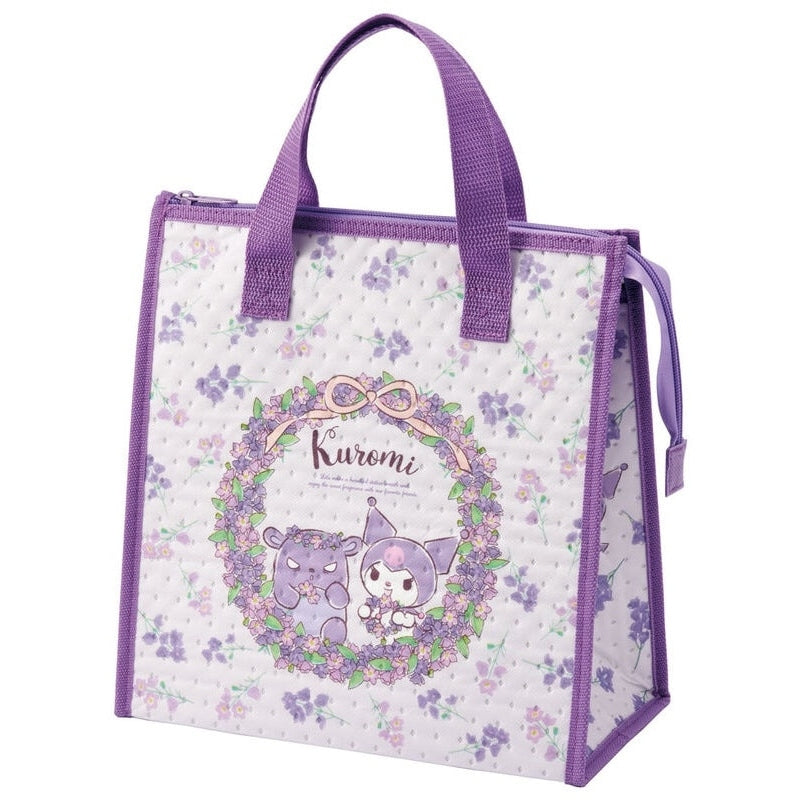 Skater Kuromi Floral Wreath Insulated Tote Lunch Bag