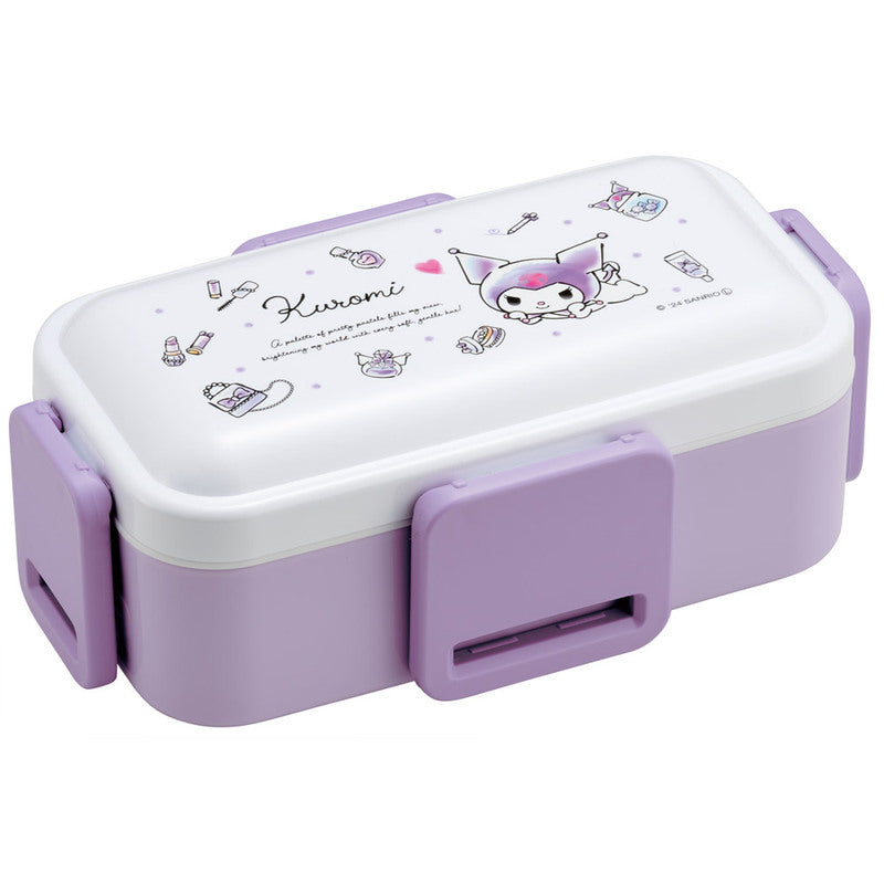 Skater Kuromi Watercolour Cosmetics 2 Tier Lunch Box 600ml