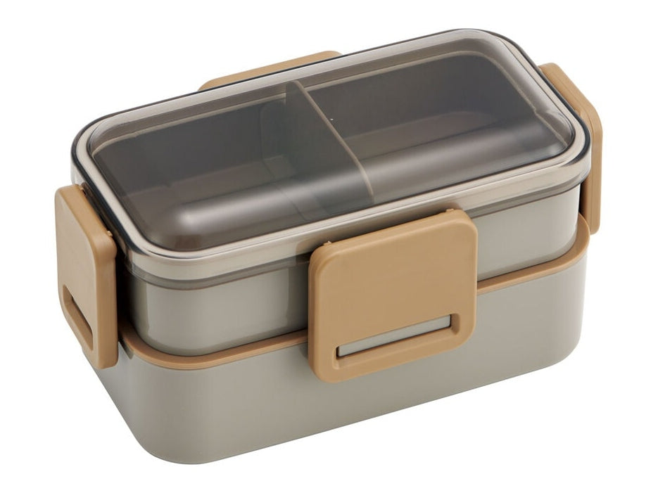 Skater Mauve Grey 2 Tier Lunch Box 600ml