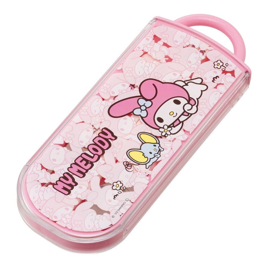 Skater My Melody with Flat Trio Cutlery Set