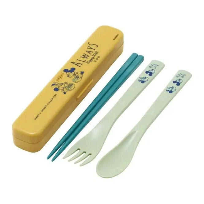 Skater Mickey & Minnie Portable Cutlery Trio Set