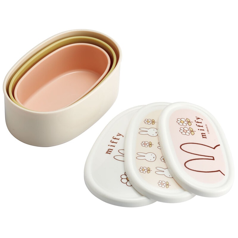 Skater Miffy 23 Brown Sealed Container 3Pcs Set