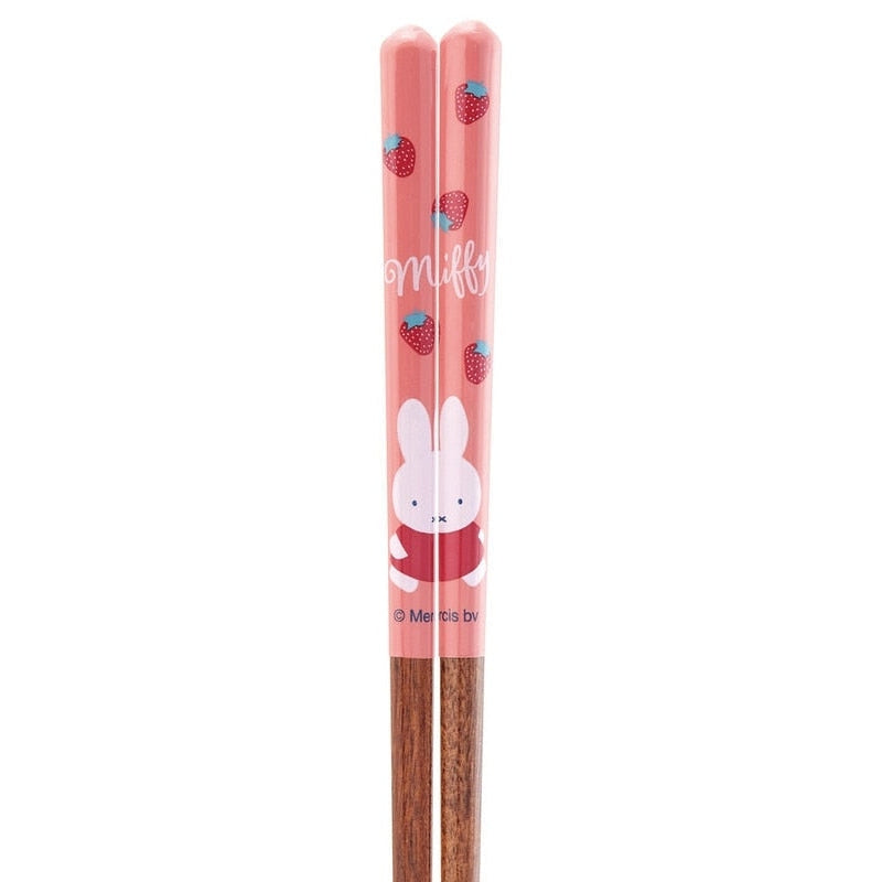 Skater Miffy Red Strawberry Wooden Chopstick 21cm