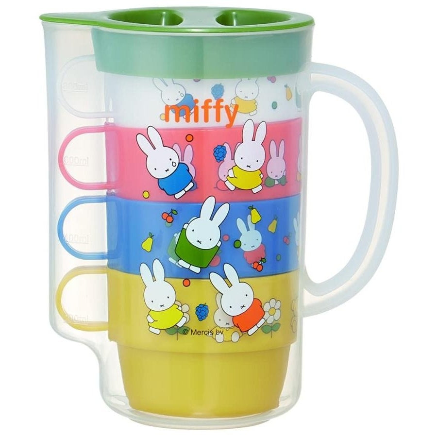 Skater Miffy Table Pitcher Jug and 4 Cup Set
