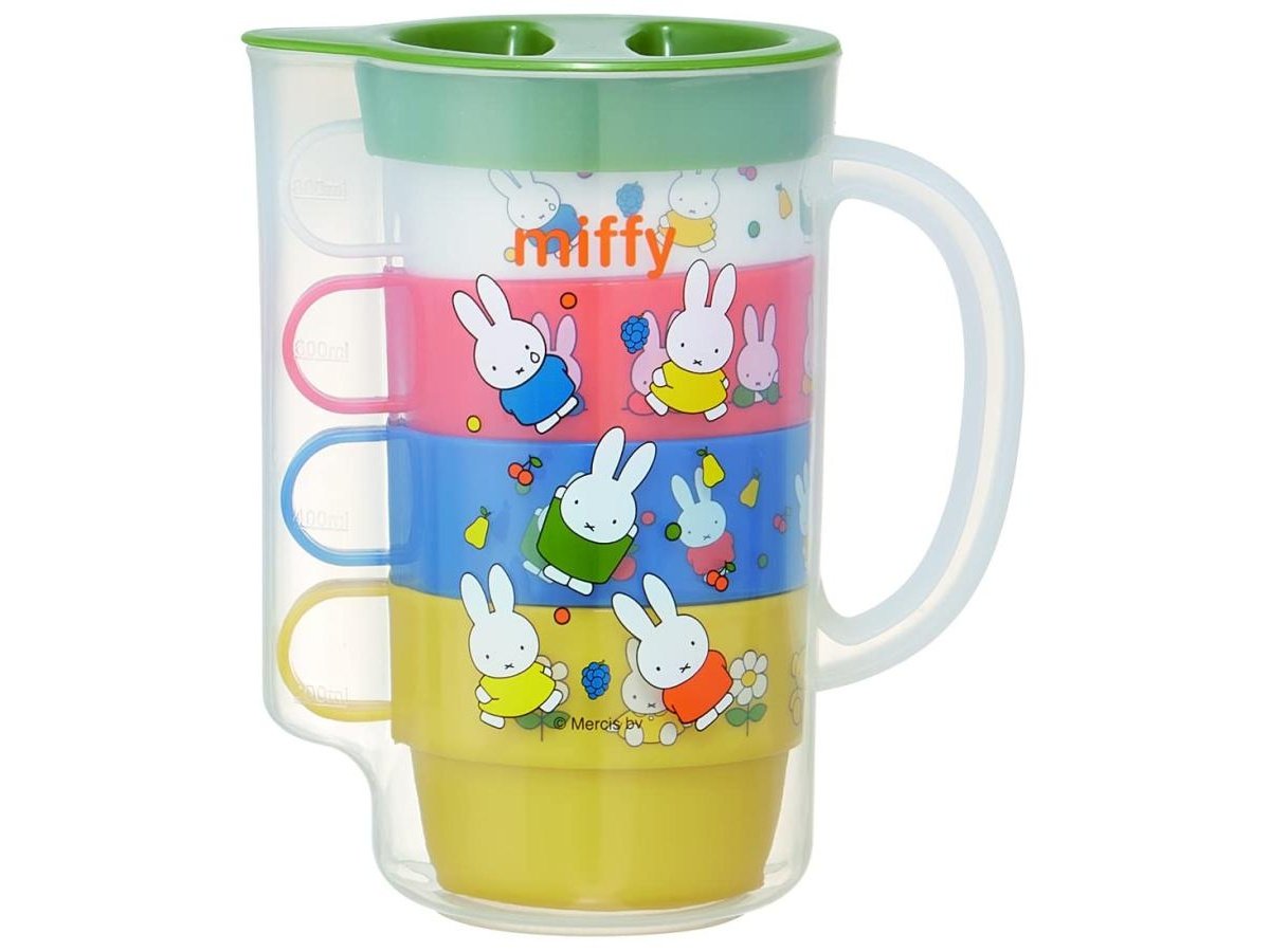 Skater Miffy Table Pitcher Jug and 4 Cup Set