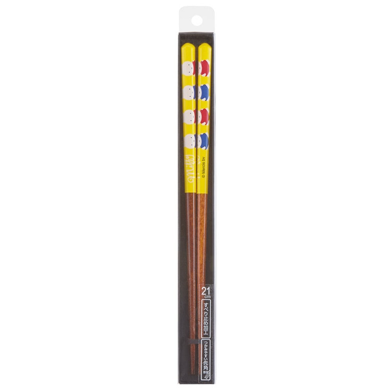 Skater Miffy Yellow Wooden Chopstick 21cm
