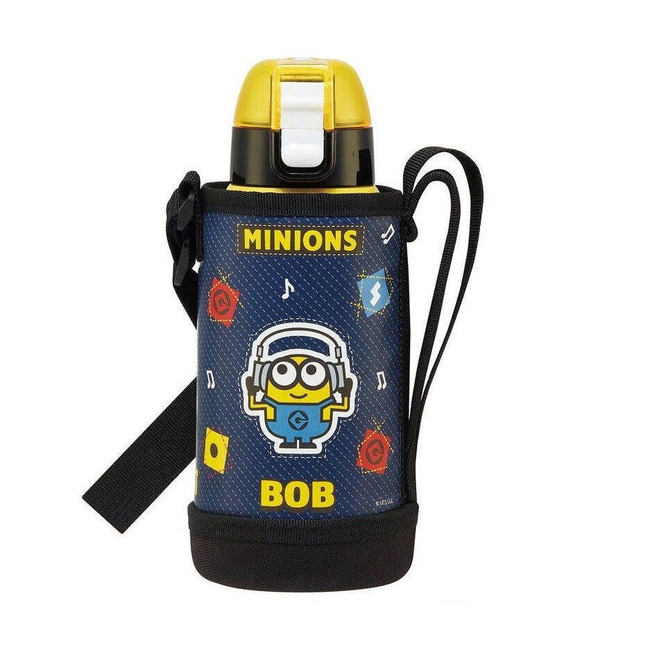 Skater Minion Insulated Drink Bottle W/Cover 600ml