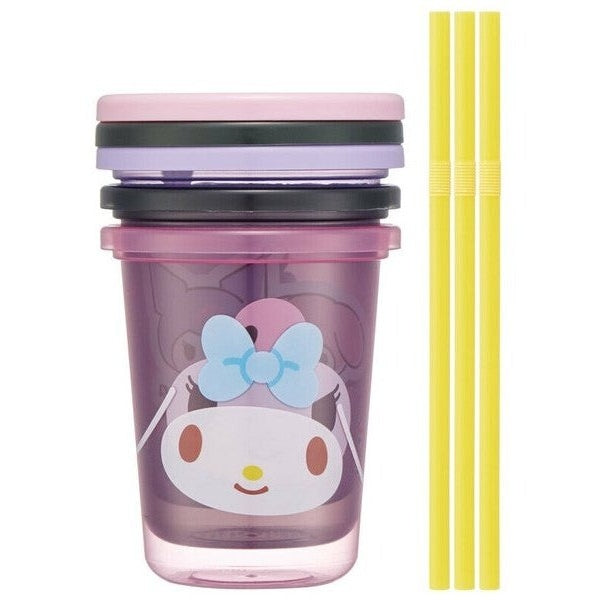 Skater My Melody & Kuromi Tumbler Set with Straws 320ml