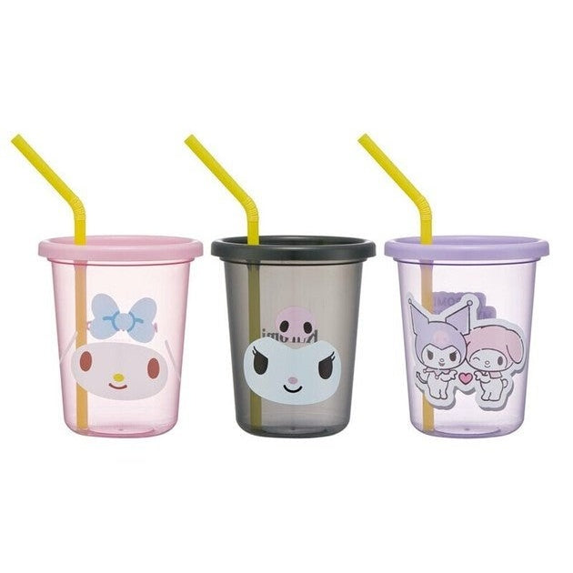 Skater My Melody & Kuromi Tumbler Set with Straws 320ml