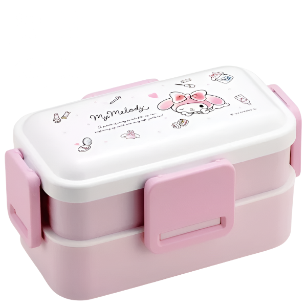 Skater My Melody Watercolour Cosmetics 2 Tier Lunch Box 600ml