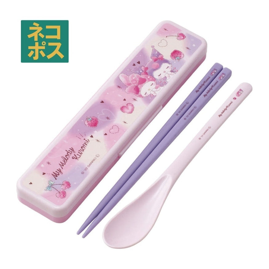 Skater My Melody and Kuromi Lovely Cutlery Set