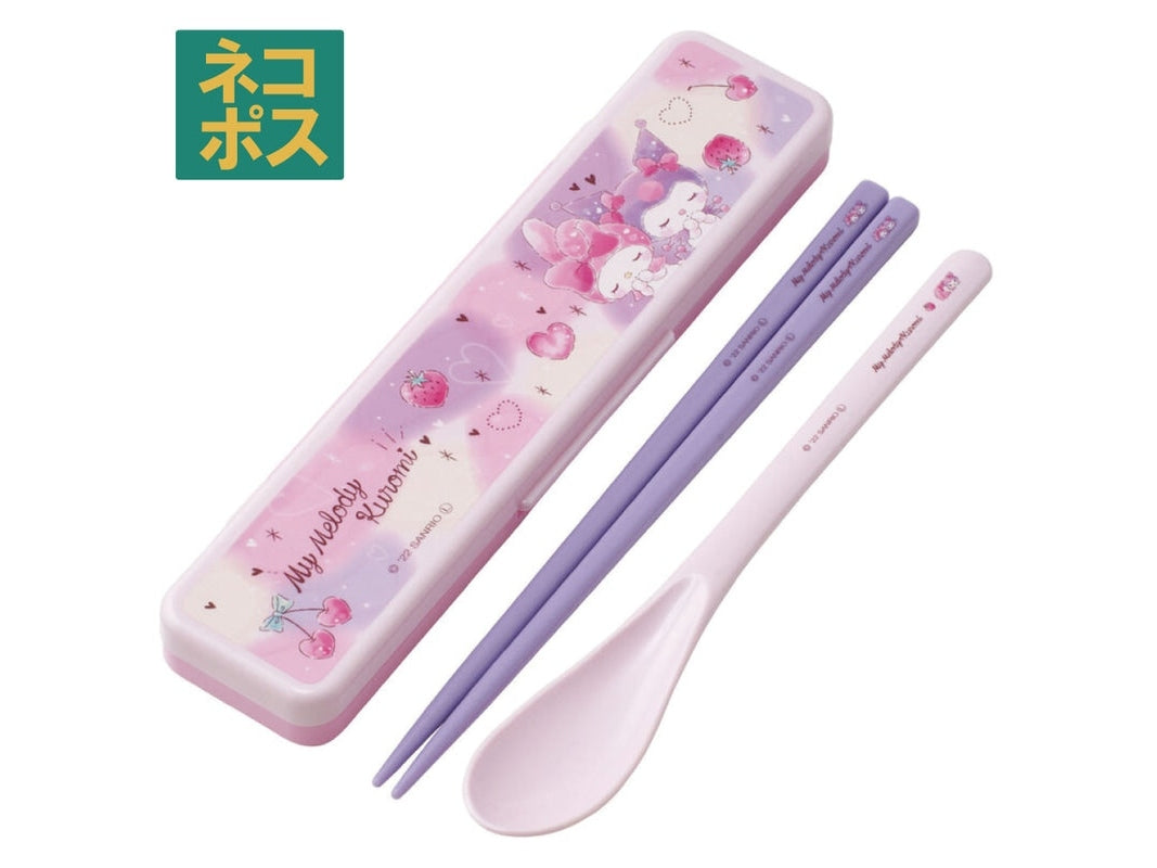 Skater My Melody and Kuromi Lovely Cutlery Set