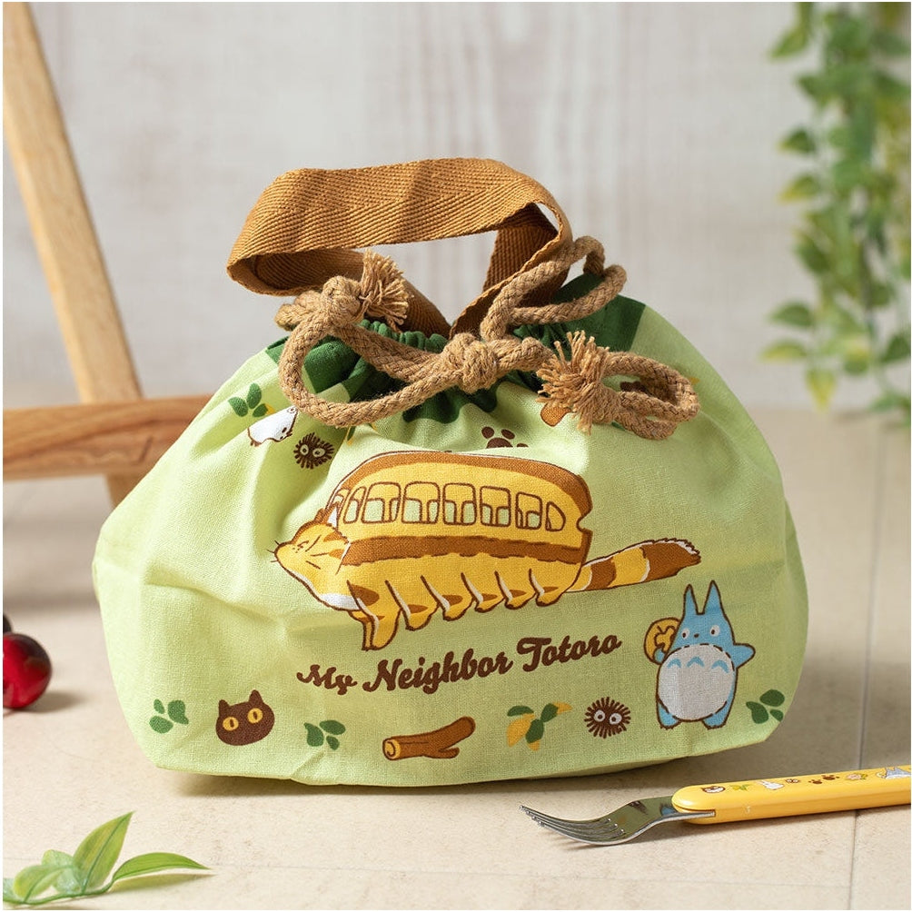 Skater My Neighbour Totoro Cat Bus Lunch Drawstring Bag