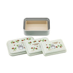 Totoro Raspberry Bento Lunch Box Set 3pcs nested with lids