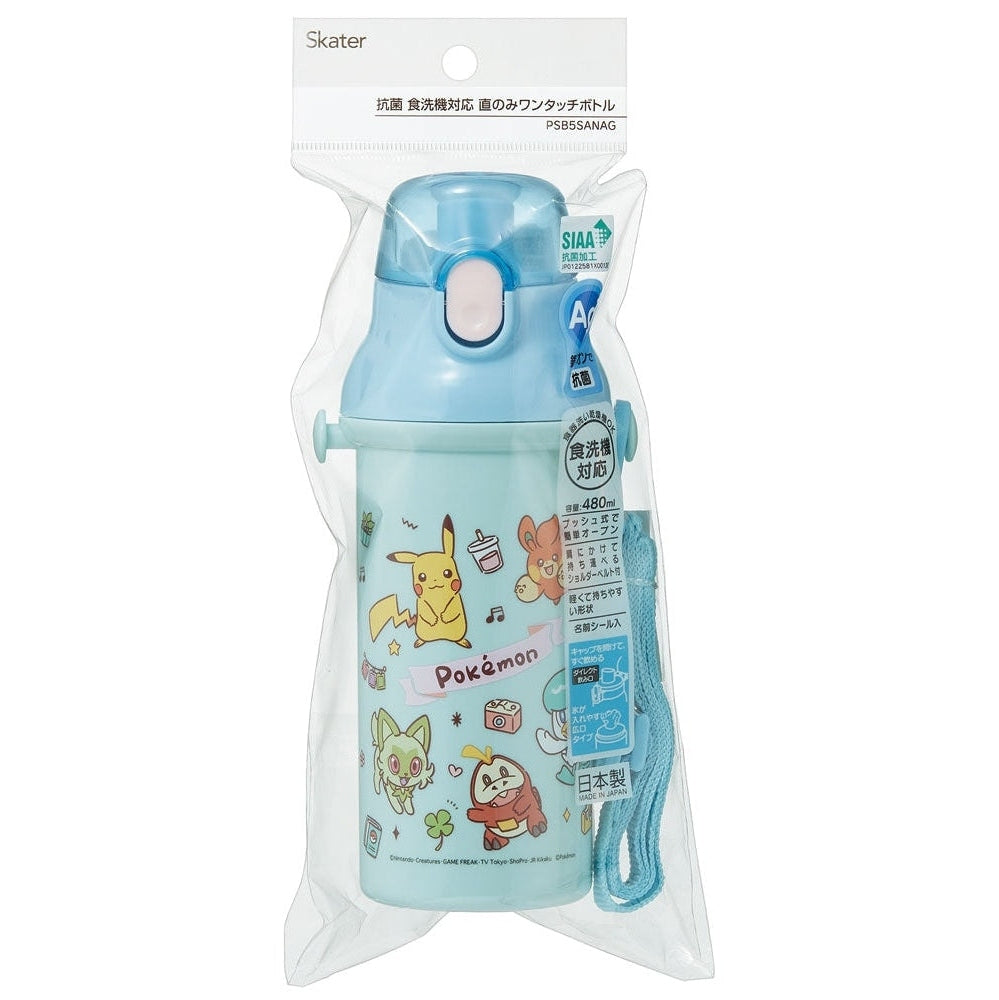 Skater Pokemon Joyful Day Series One Touch Drink Bottle 480ml