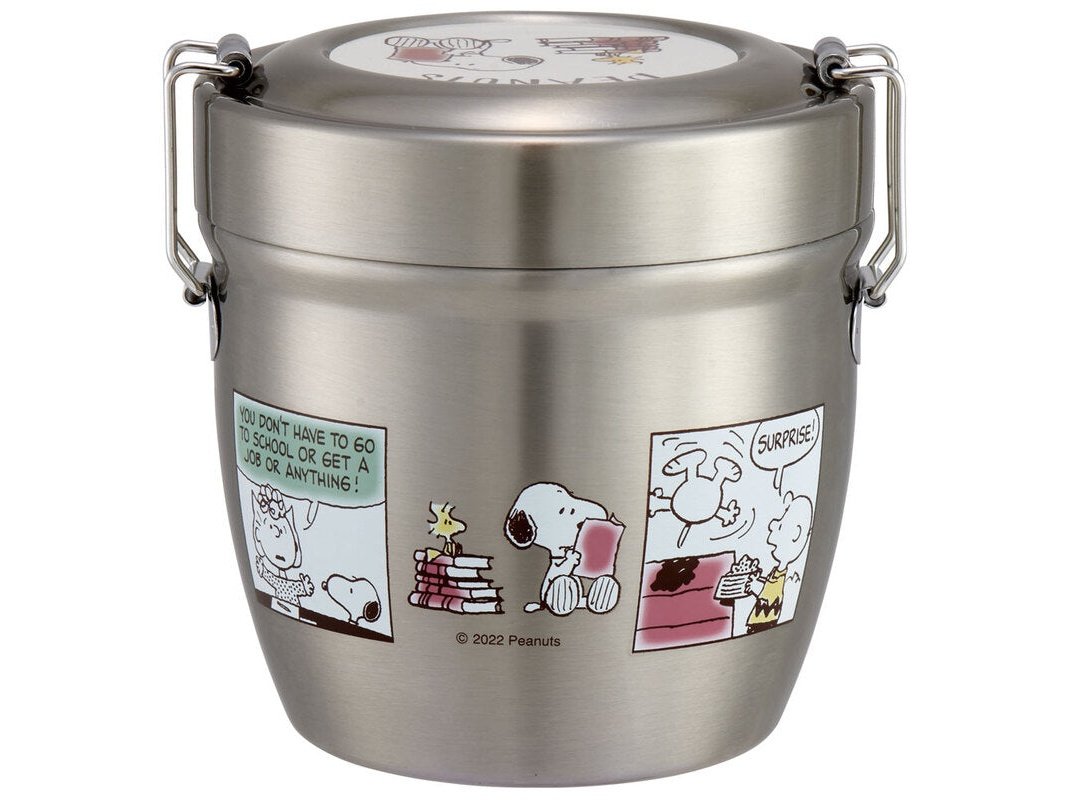 Skater Snoopy Comic Donburi Vacuum Food Flask 550ml