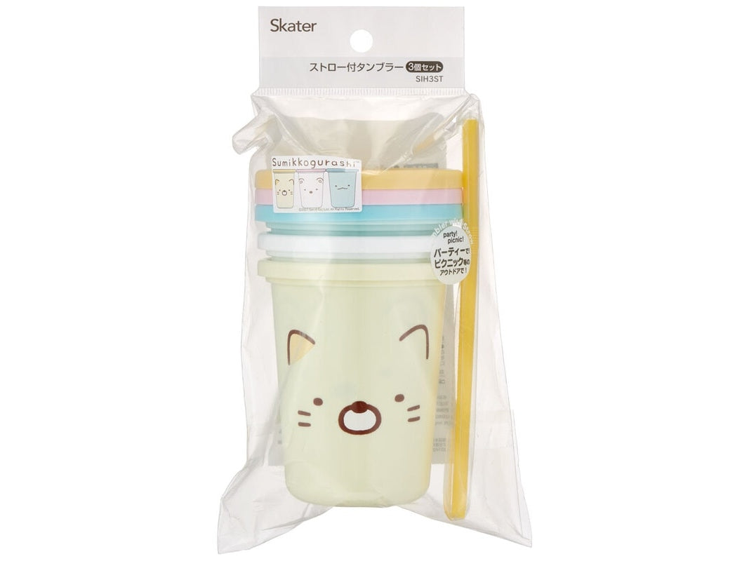 Skater Sumikko Gurashi Tumbler Set with Straws (320ml )3P