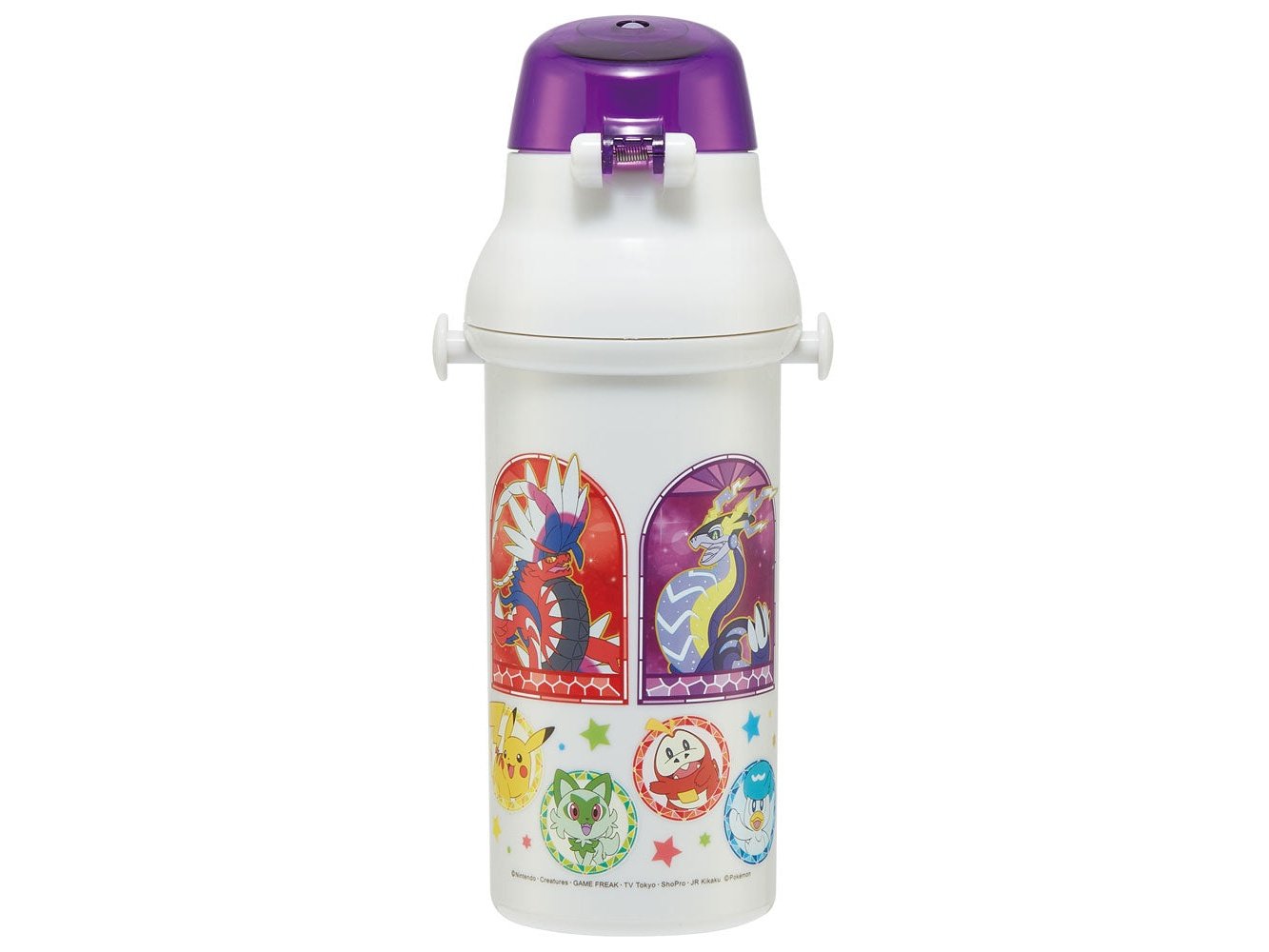 Skater White & Purple Pokemon One-Touch Bottle 480ml