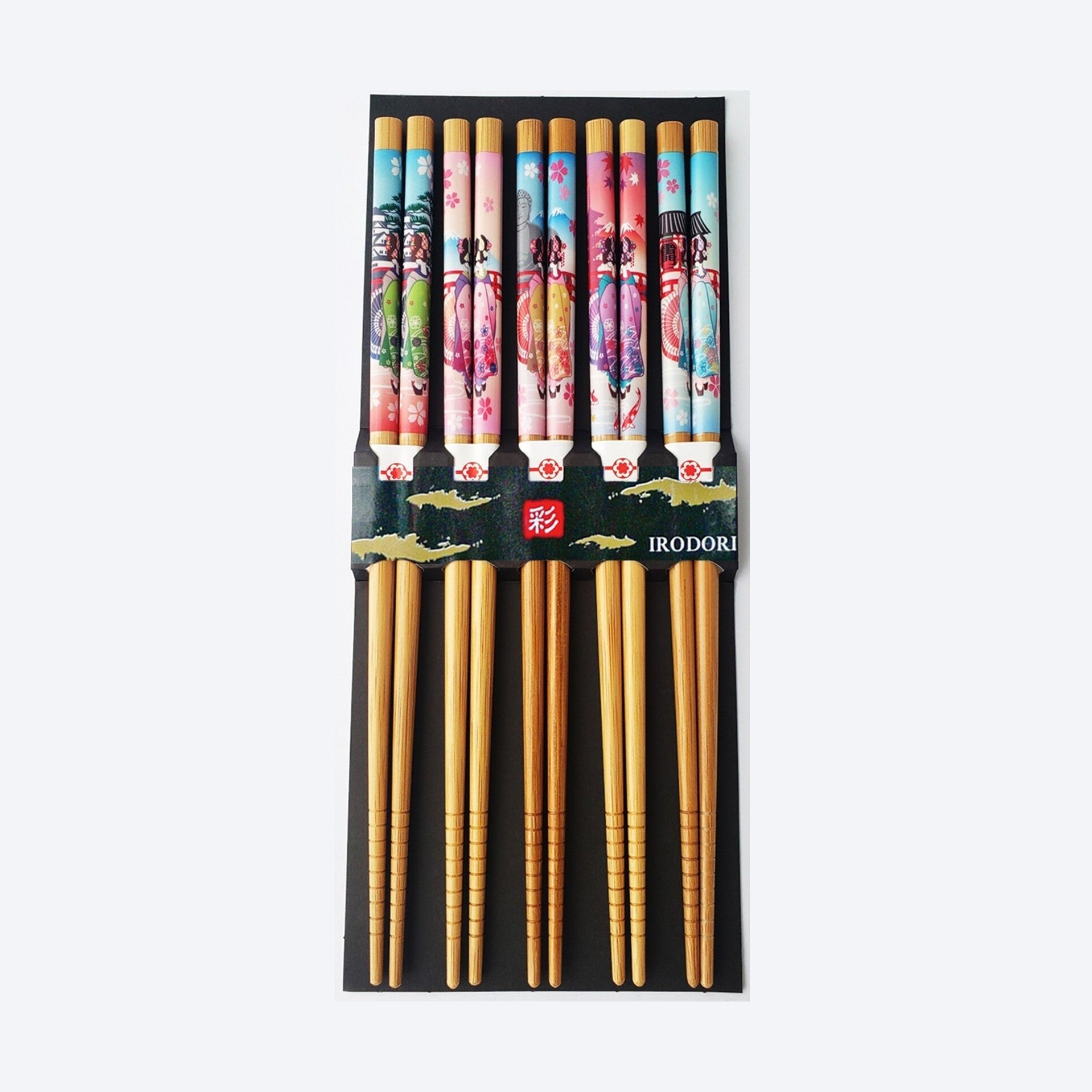 Sun Maiko Natural Bamboo Chopsticks 22.5cm 5P