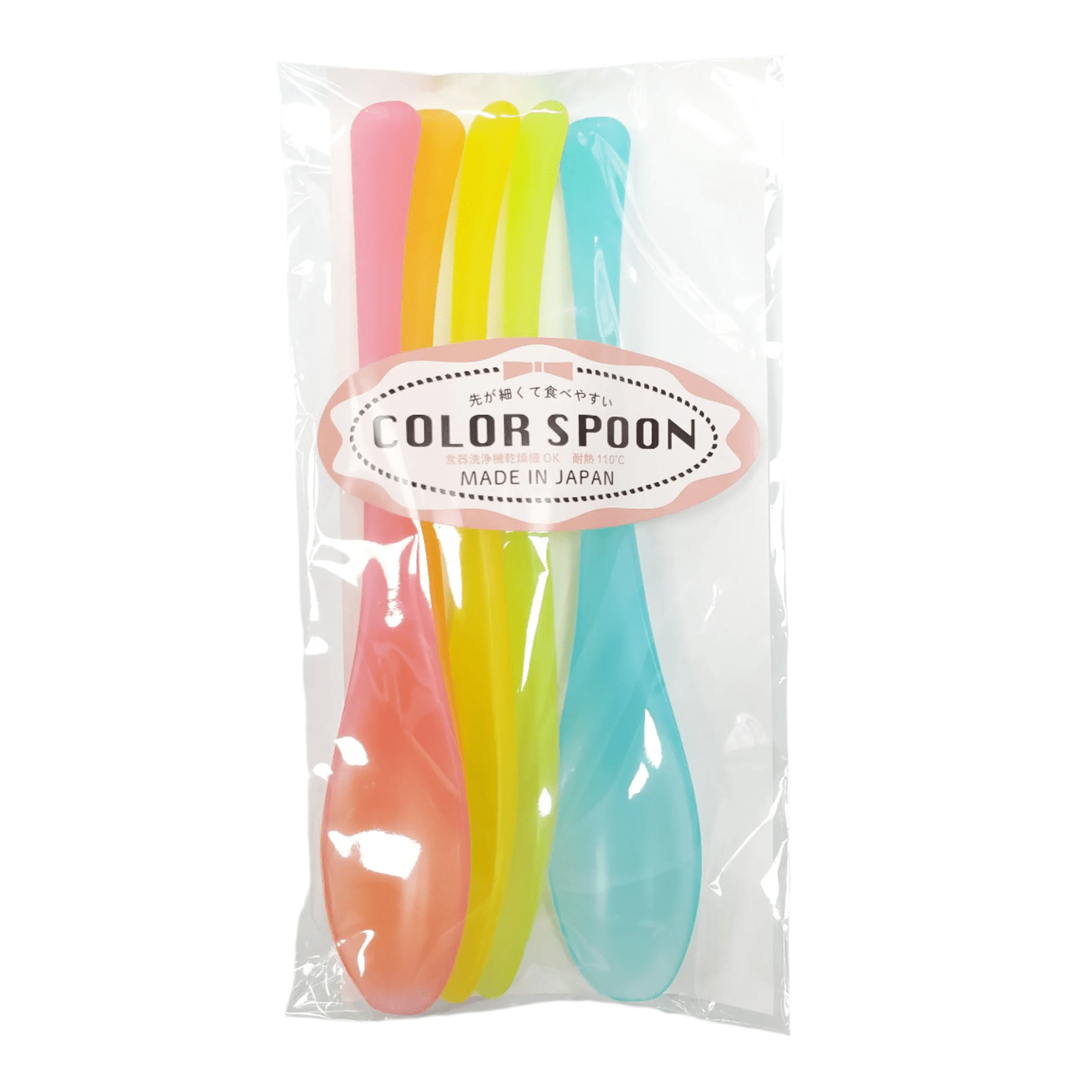 Sun Transparent Colour Spoon 5P