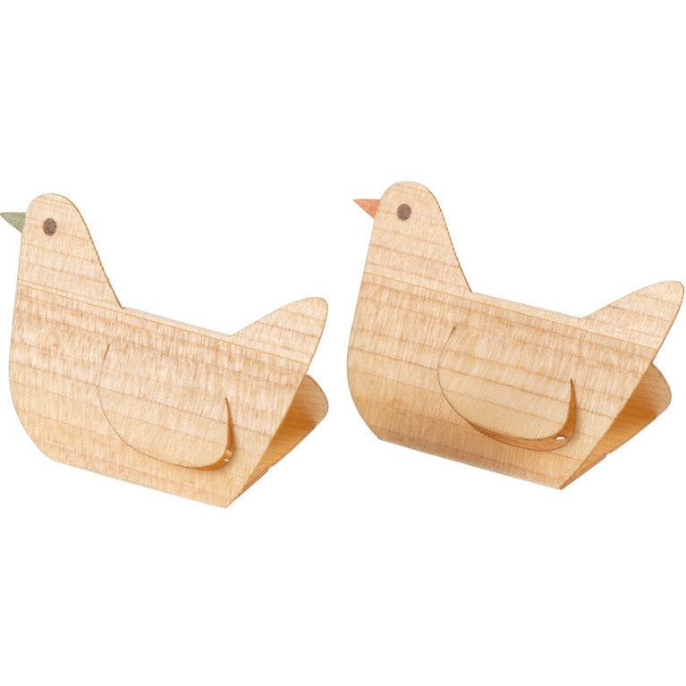 Sun Wood Paper Bird Chopstick Rest 2P