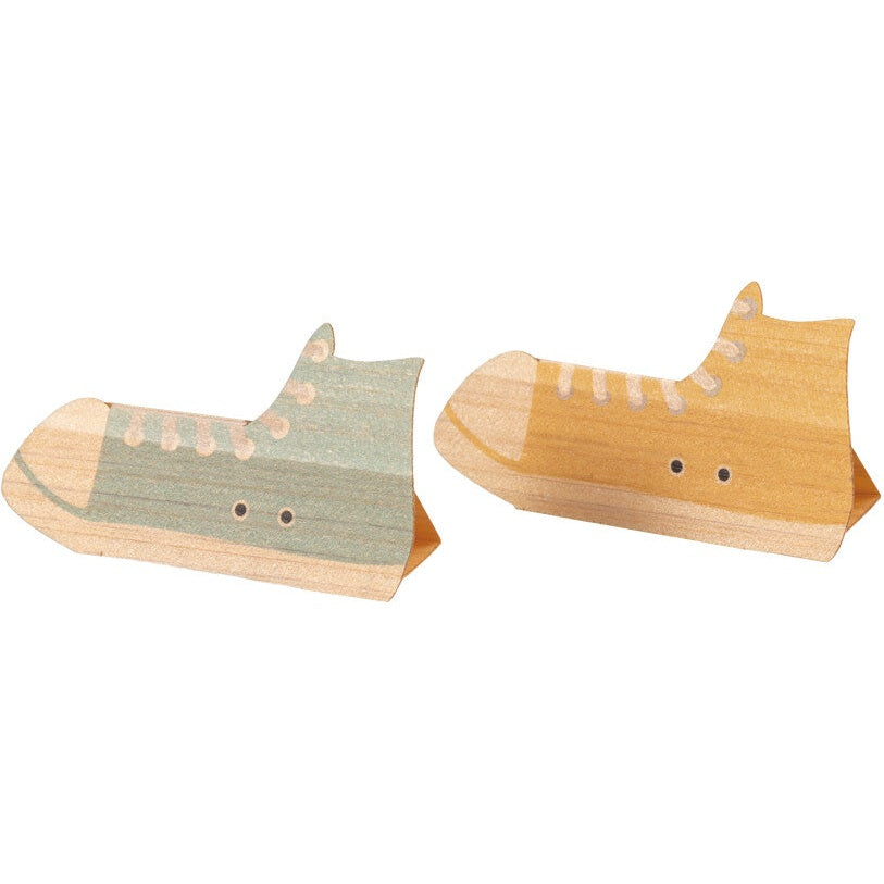 Sun Wood Paper Sneaker Chopstick Rest 2P