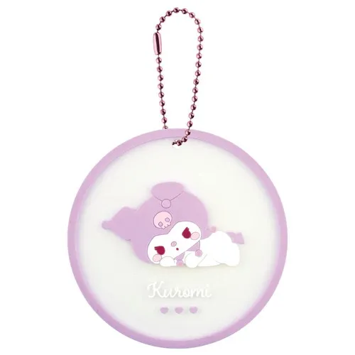 T&#39;s Factory 2-Way Rubber Coaster Keyring - Kuromi