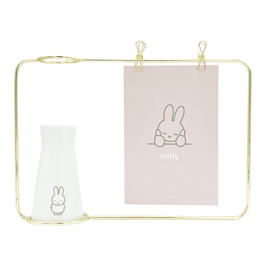 T&#39;s Factory Miffy Wire Photo Frame w/Mini Flower vase