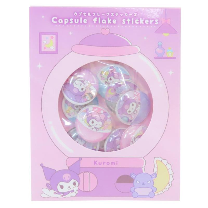 T's Factory Sanrio Capsule Flake Stickers - Kuromi