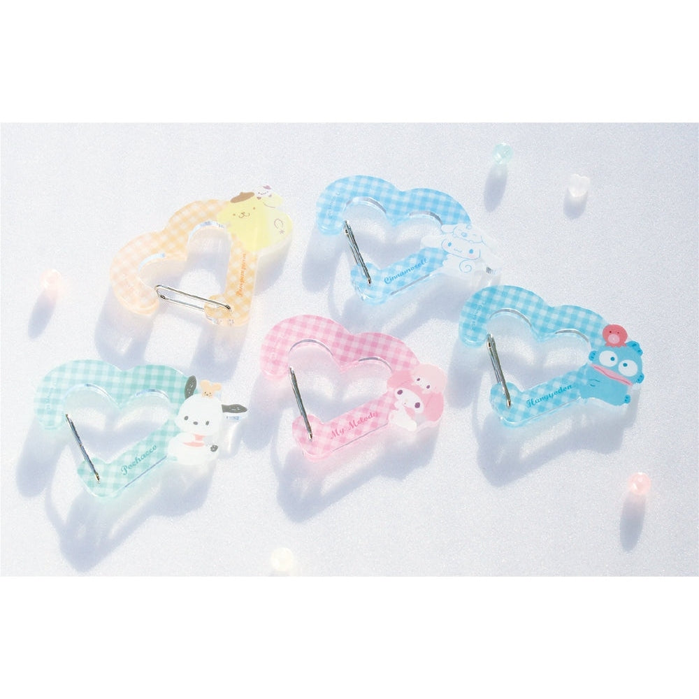 T's Factory Sanrio Cinnamoroll Acrylic Heart Carabiner