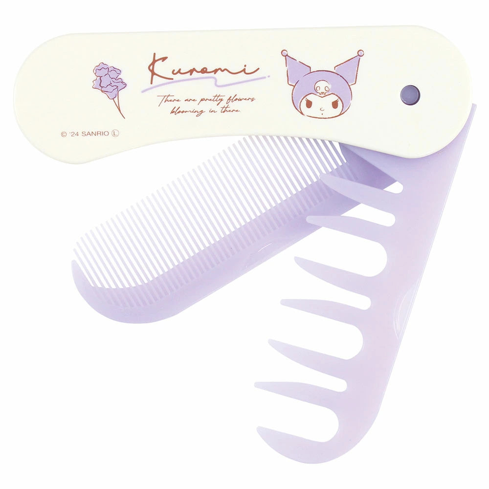 T's Factory Sanrio Flowers Two-Way Hair Comb - Kuromi