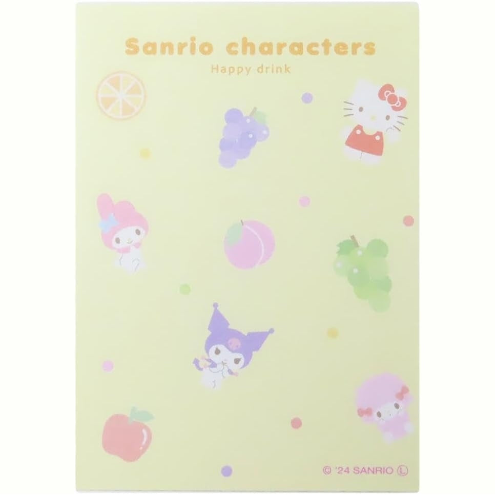 T's Factory Sanrio Fruits Juice Sanrio Girls Pop Drink Mini Notepad