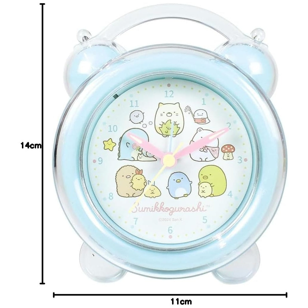 T's Factory Sanrio Gathered Sumikko Gurashi Blue Clear x Pastel Alarm Clock