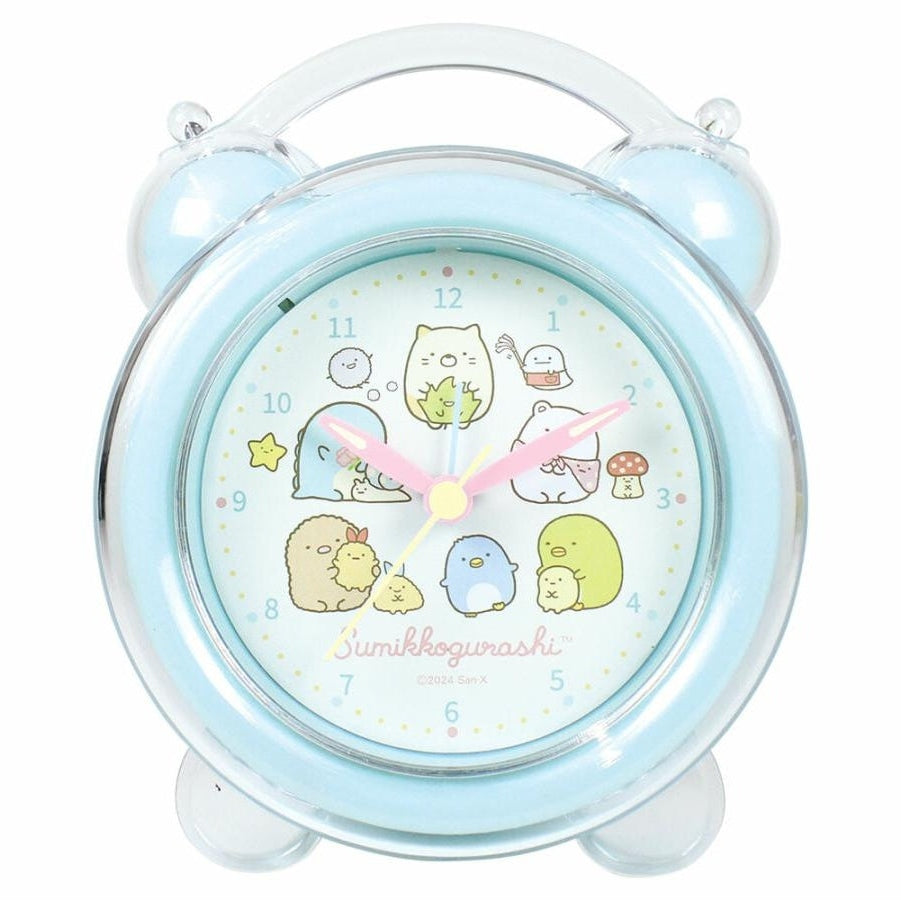 T's Factory Sanrio Gathered Sumikko Gurashi Blue Clear x Pastel Alarm Clock